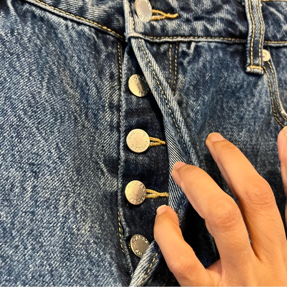 Rolla’s Classic Straight High Rise Regular Fit Size 27 Distressed Raw Hem Crop - Picture 5 of 10